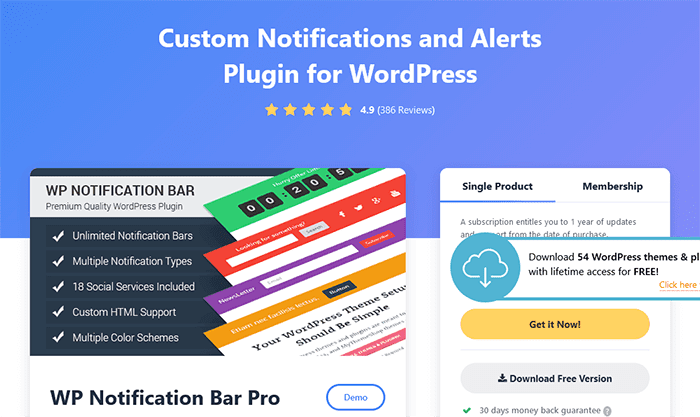 WP Notification Bar WordPress Plugin