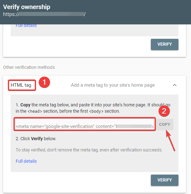 copying the code for verification