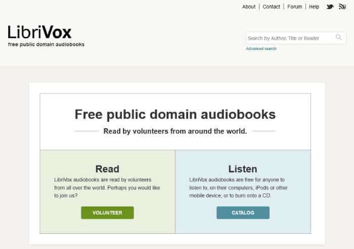 LibriVox free public domain audiobooks