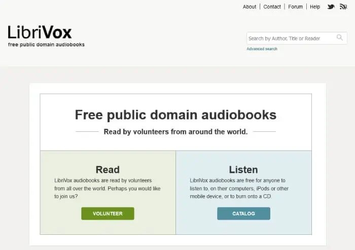 LibriVox free public domain audiobooks