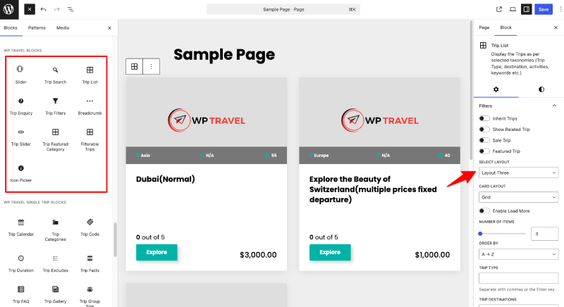 WP Travel Blocks