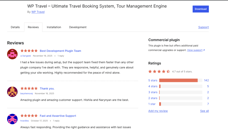 WP Travel Review
