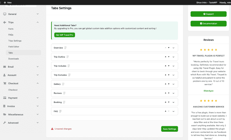 WP-Travel-Settings