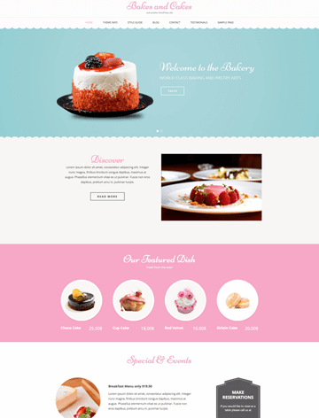 Bakes and Cakes Pro WordPress theme