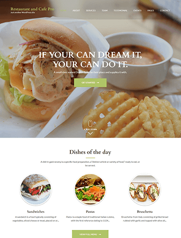 Restaurant and Cafe Pro WordPress Theme