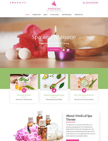 Medical spa free WordPress theme