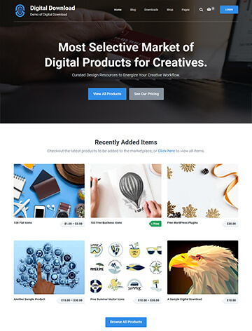 Digital Download WordPress Theme