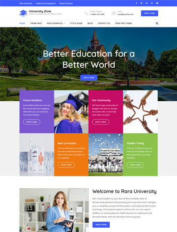 University Zone WordPress Theme