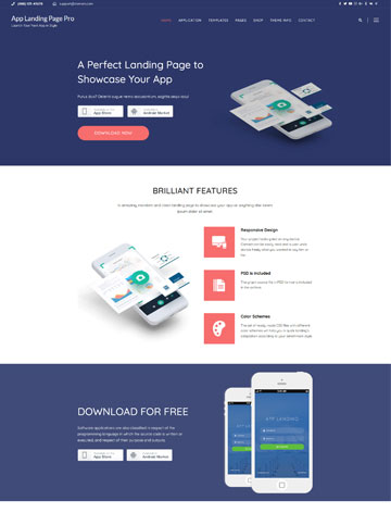 App Landing Page Pro WordPress Theme