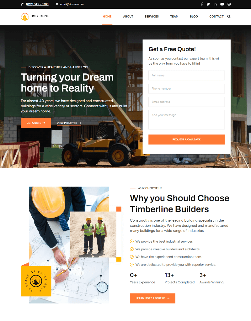 Construction Landing Page Demo 17