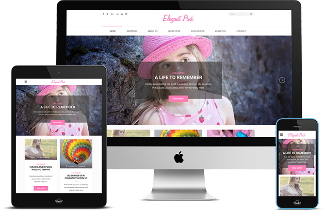 Elegant Pink - Feminine and Girly WordPress Blog Theme