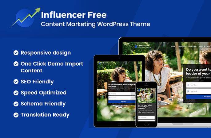 Features of Influencer WordPress Theme