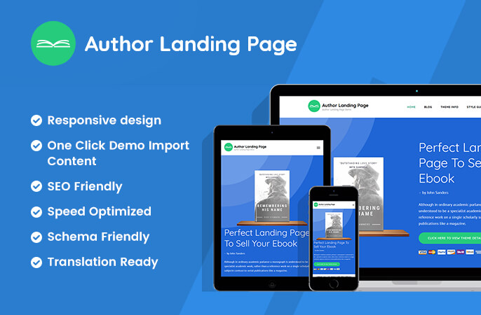 sale banner of Author Landing Page
