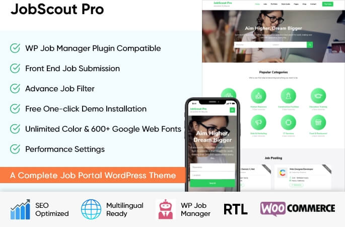 sales banner of JobScout Pro WordPress Theme