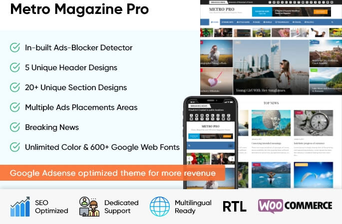 sales banner of Metro Magazine Pro WordPress Theme