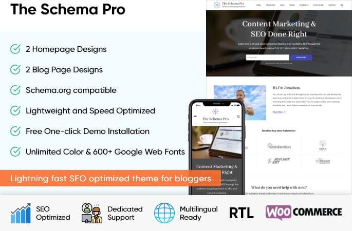 sales banner of the Schema Pro WordPress Theme