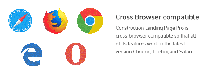 Cross Browser Compatible of construction landing page pro