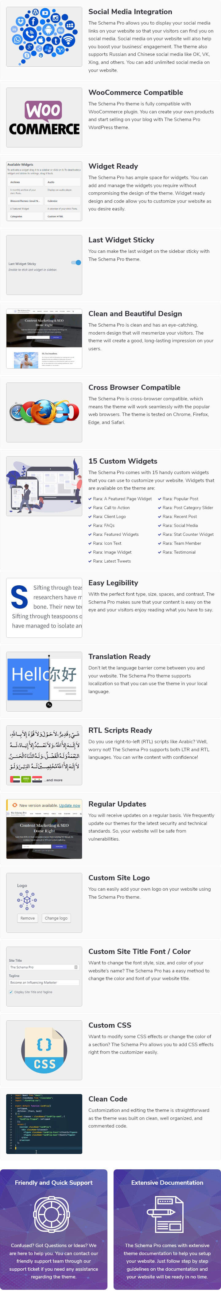 features of schema pro WordPress Theme