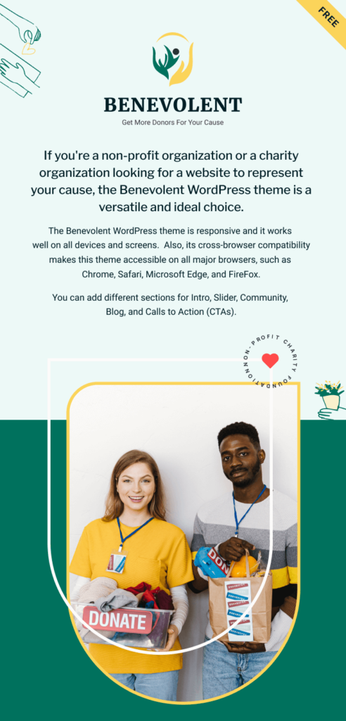 Benevolent: Free WordPress Theme for Charity, Nonprofit and NGO