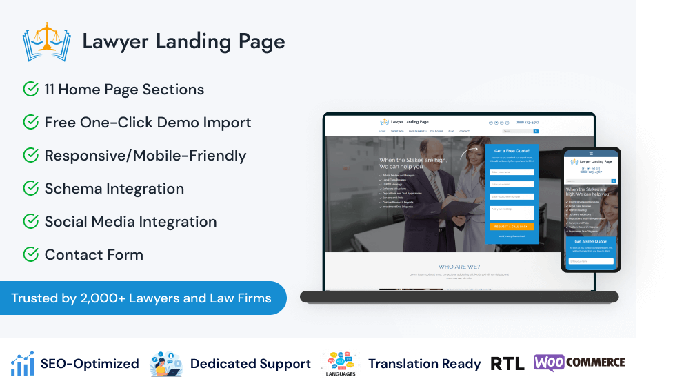 Lawyer Landing Page Featured Image