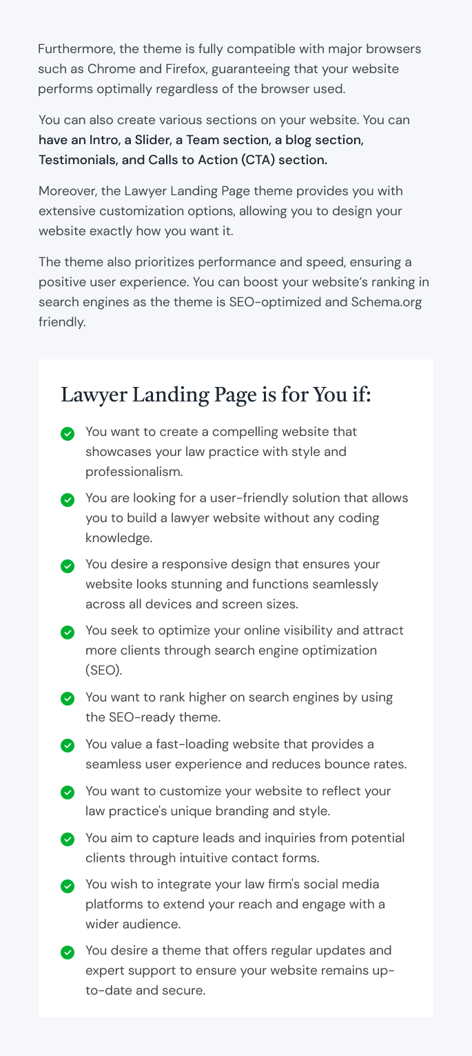Lawyer Landing Page for you if