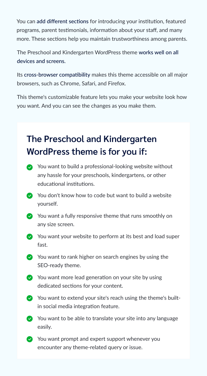 Preschool and Kindergarten WordPress Theme for you if