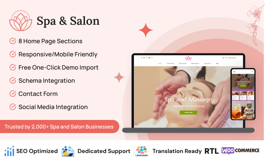Spa and Salon Theme featured Image